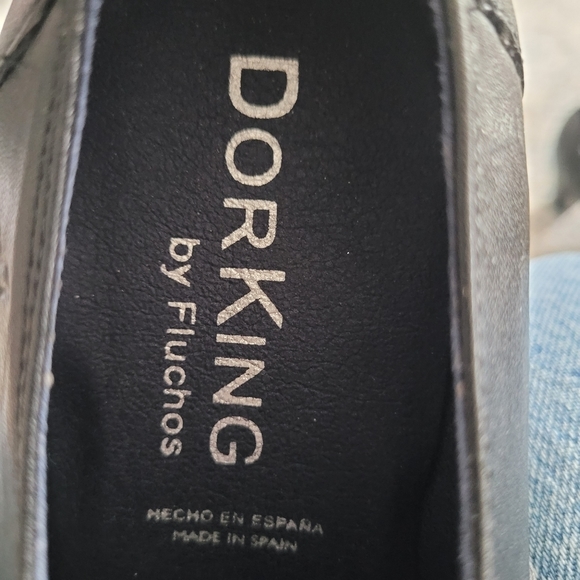 Dorking by Fluchos Spanish leather slip on ankle bootie heels size 40 / 8.5 - Picture 11 of 11